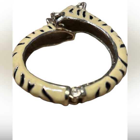 Enamel Tiger Cuff Bracelet Bangel - Picture 6 of 8